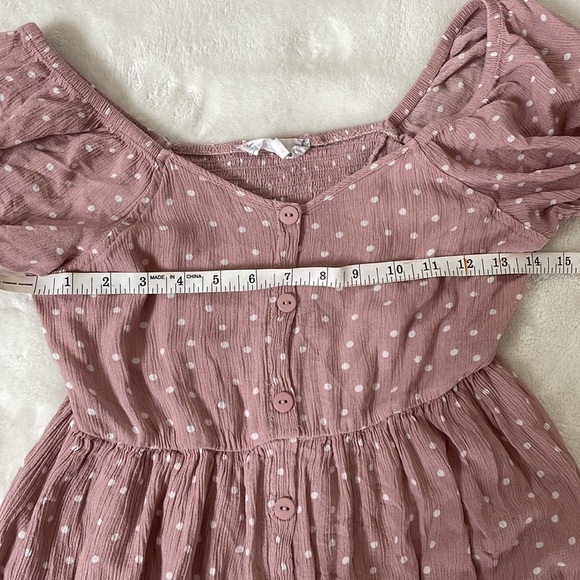 Pink Rose dusty pink polka dotted dress size Small - Picture 4 of 8